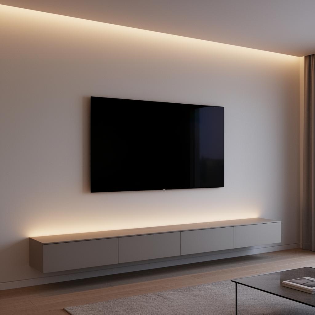 Clean wall-mounted OLED TV with no visible cables