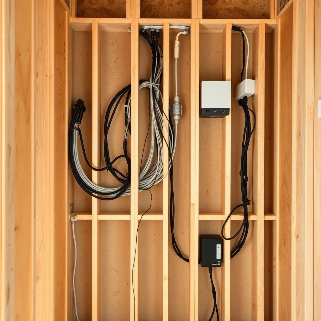 New construction pre-wire for TV and audio